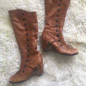 Miz Mooz Shannon Boot Wedge Leather Knee High